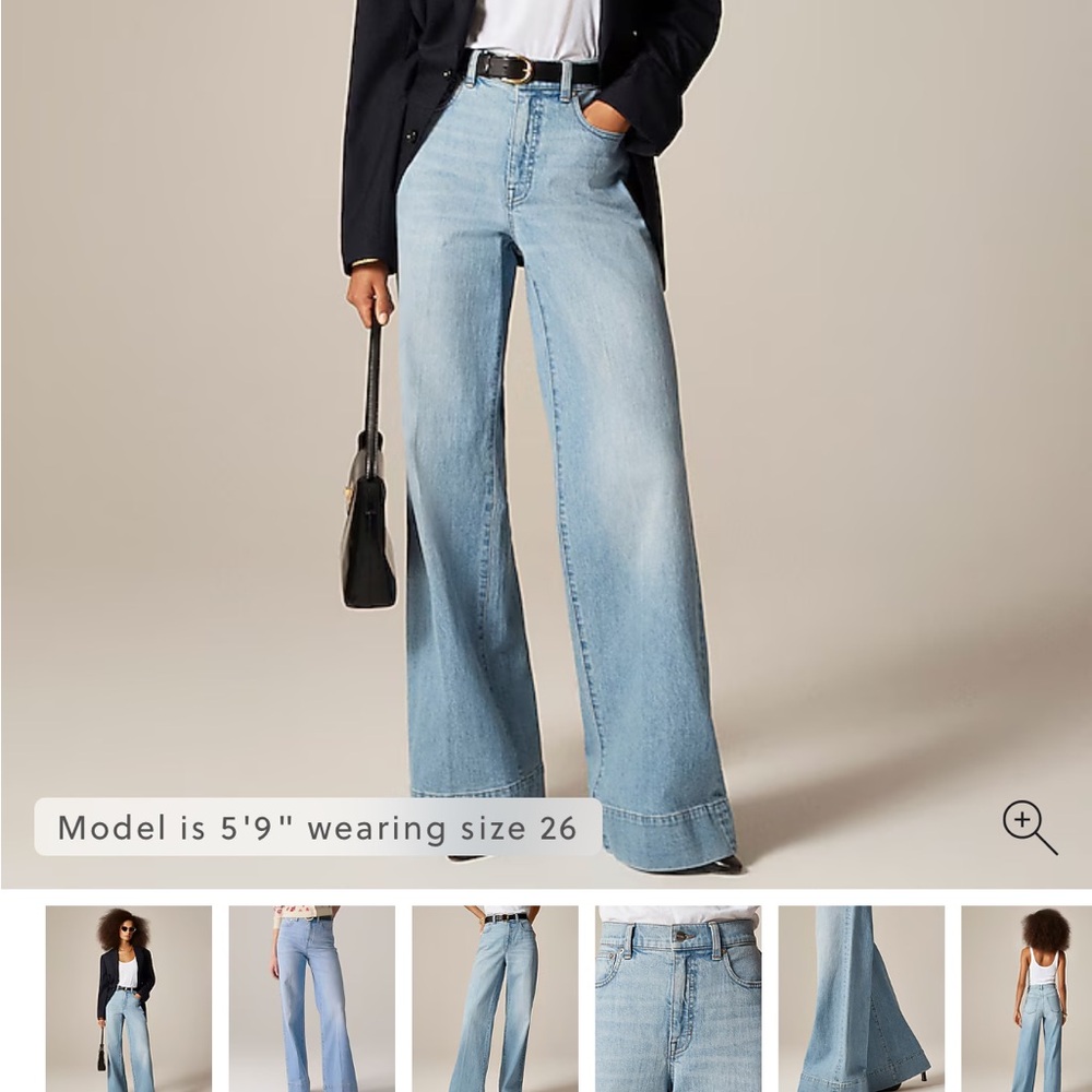 JCrew Women's Wide-Leg Trouser Jeans